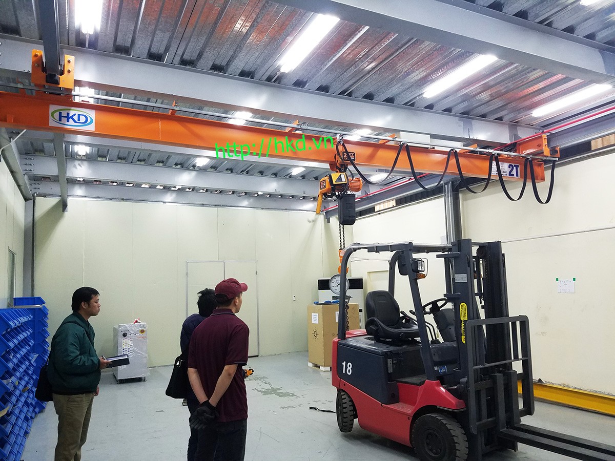 cầu trục treo 2 tấn dầm đơn