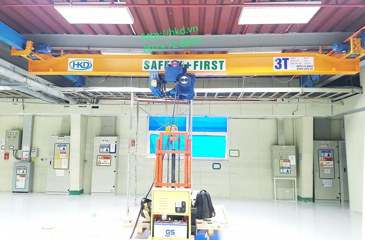 cầu trục treo 3 tấn HKD lắp đặt và sản xuất