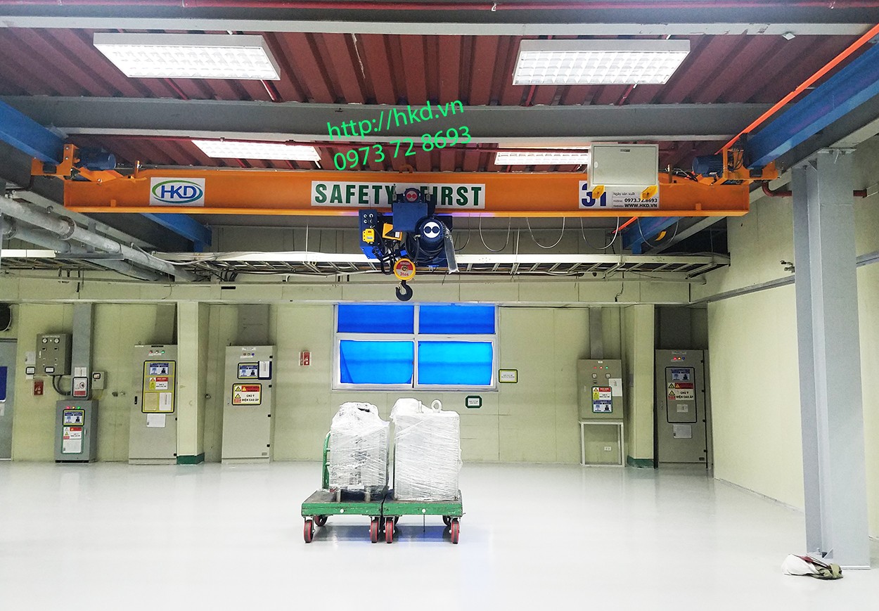 cầu trục treo dầm đơn 3 tấn sd palang cáp điện