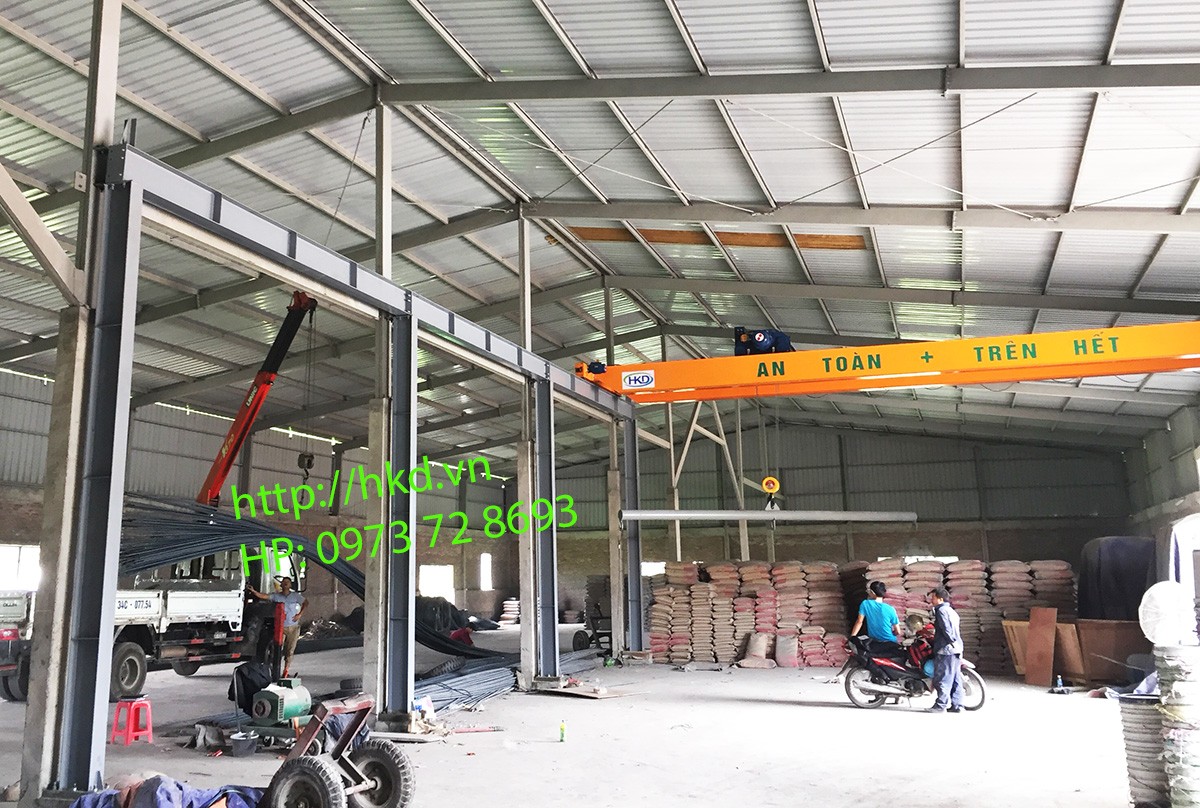cầu trục dầm đôi 3 tấn do HKD lắp đặt