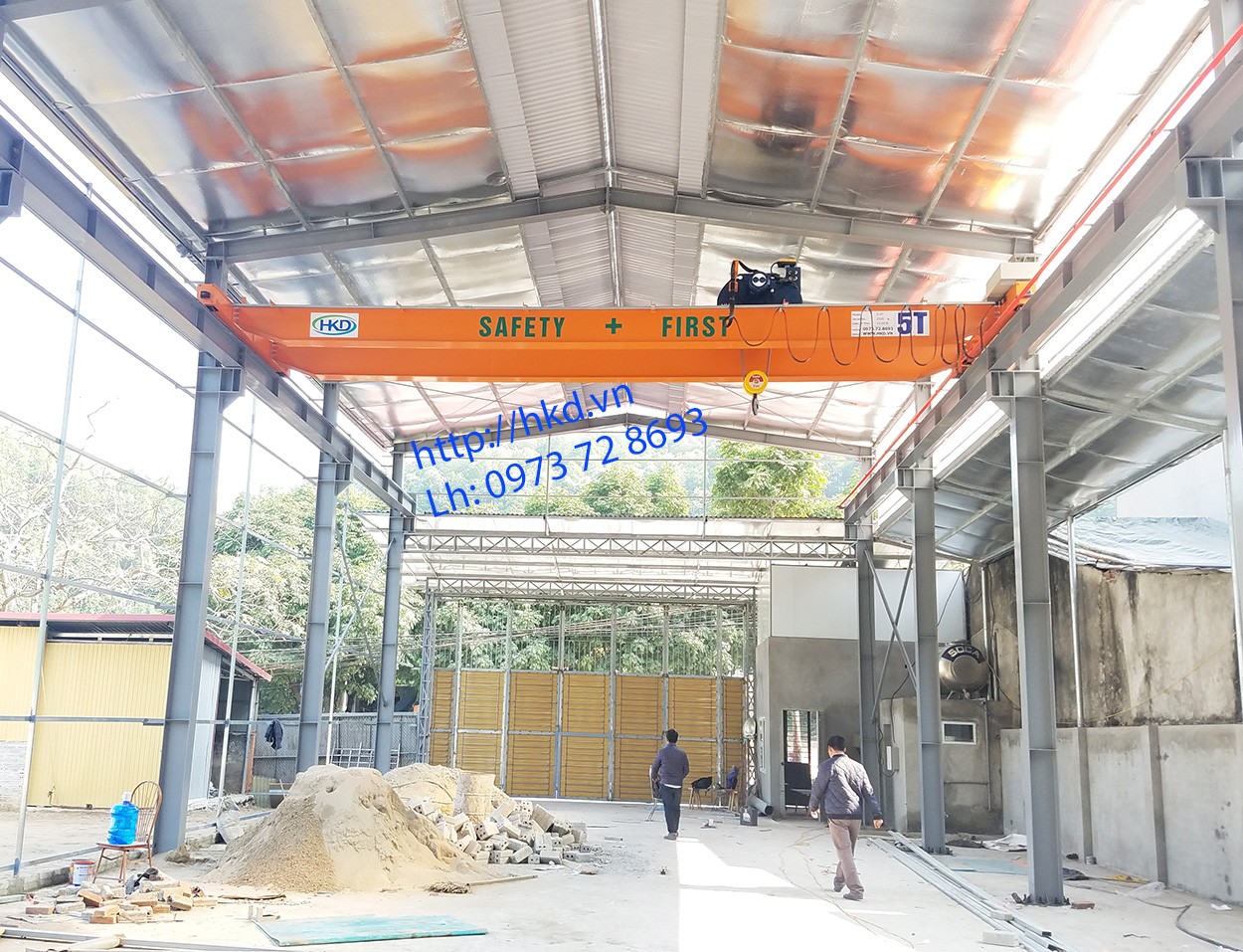 cầu trục dầm đôi 5 tấn giá tốt
