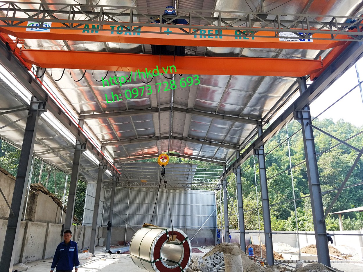 cầu trục dầm đôi 5 tấn, cao nâng 6m HKD