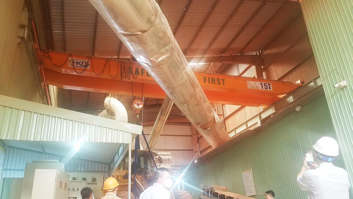 Giá cầu trục dầm đôi 15 tấn