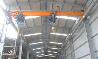 cầu trục 10 tấn sử dụng 2 Pa lăng 5 tấn