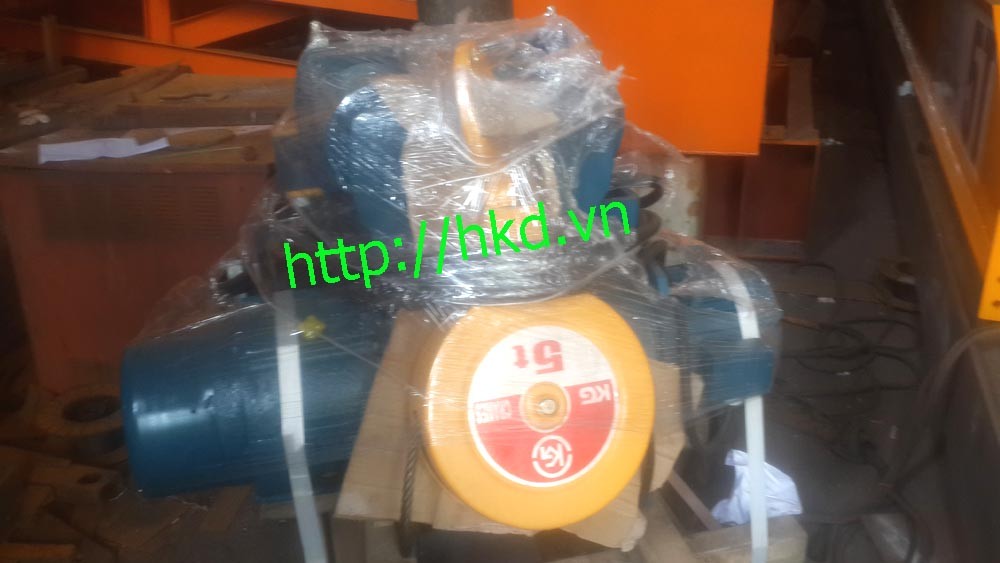 Pa lăng cáp điện 5 tấn dầm đơn