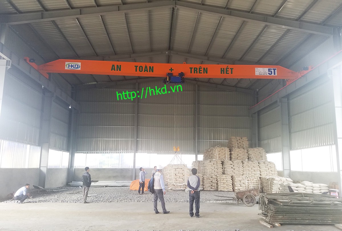cầu trục dầm đơn 5 tấn cao nâng 8m, L = 40m