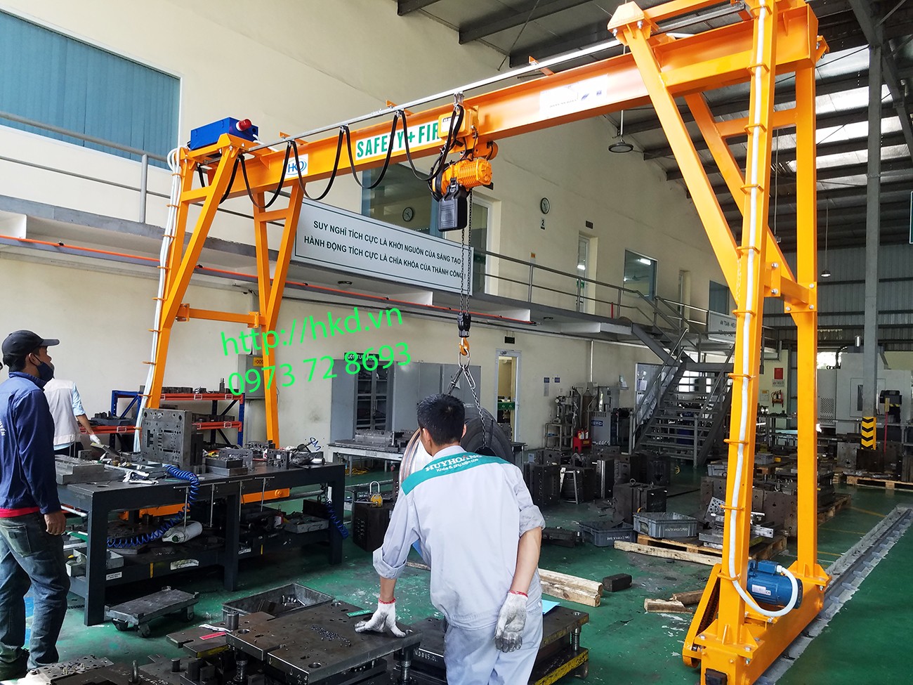 cổng trục dầm đơn 2 tấn x 6m