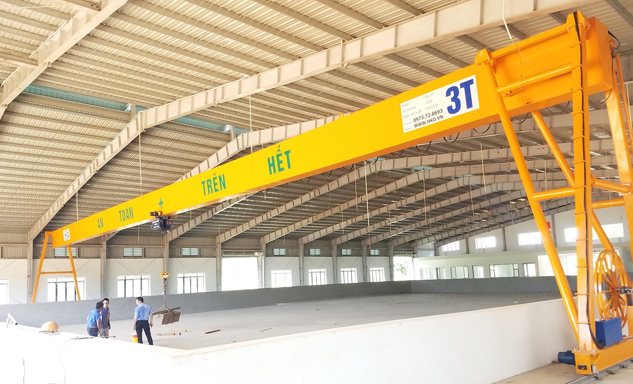 cổng trục dầm đơn 3 tấn em của 5 tấn