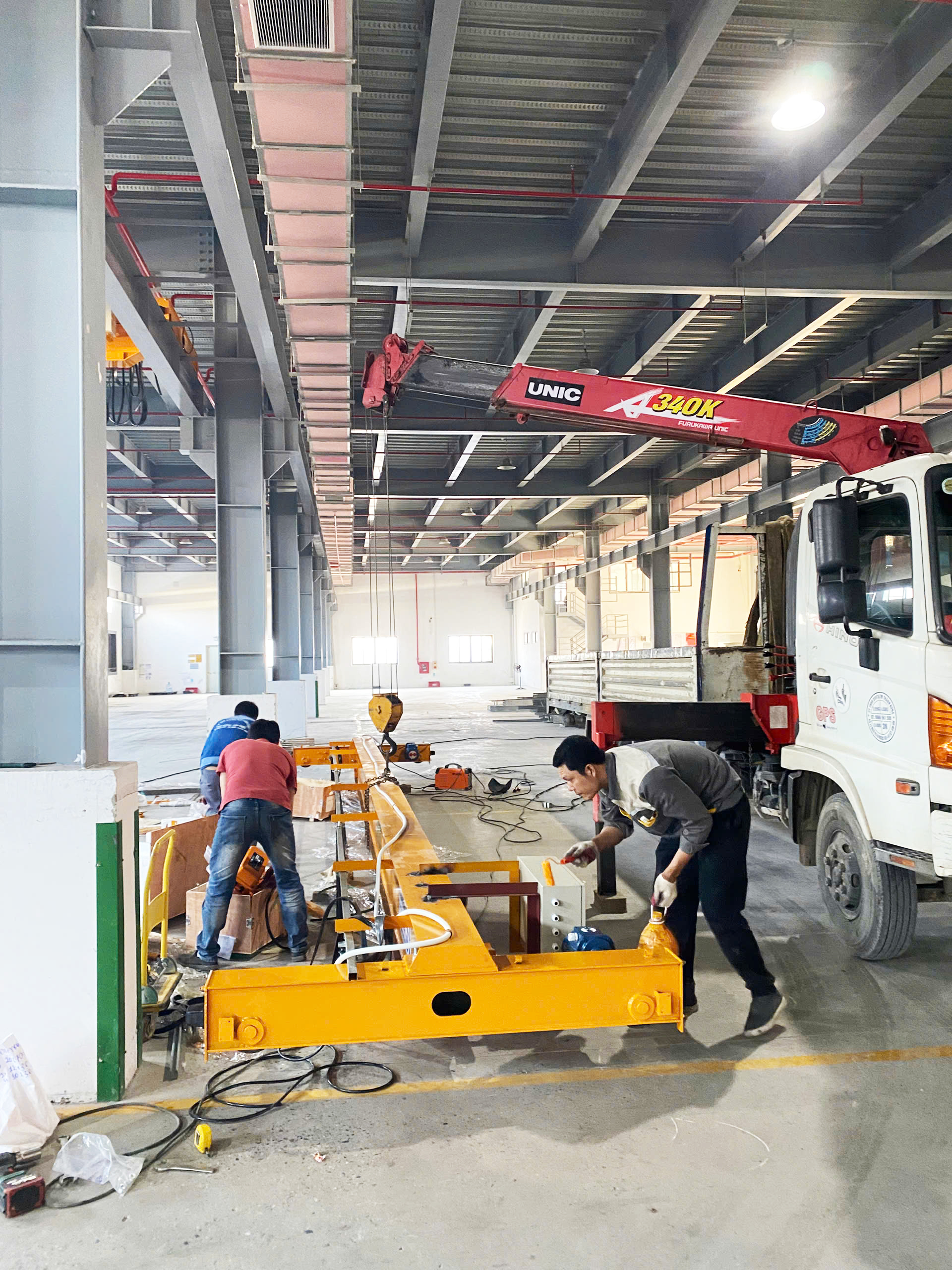 Lắp đặt cầu trục dầm đơn 3 tấn