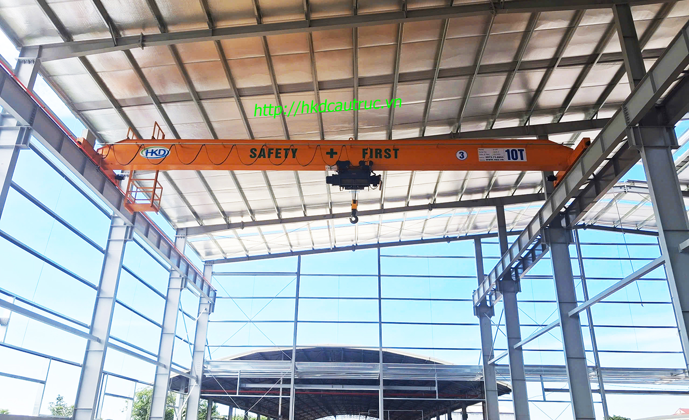 cầu trục dầm đơn 10 tấn x 8m hkd