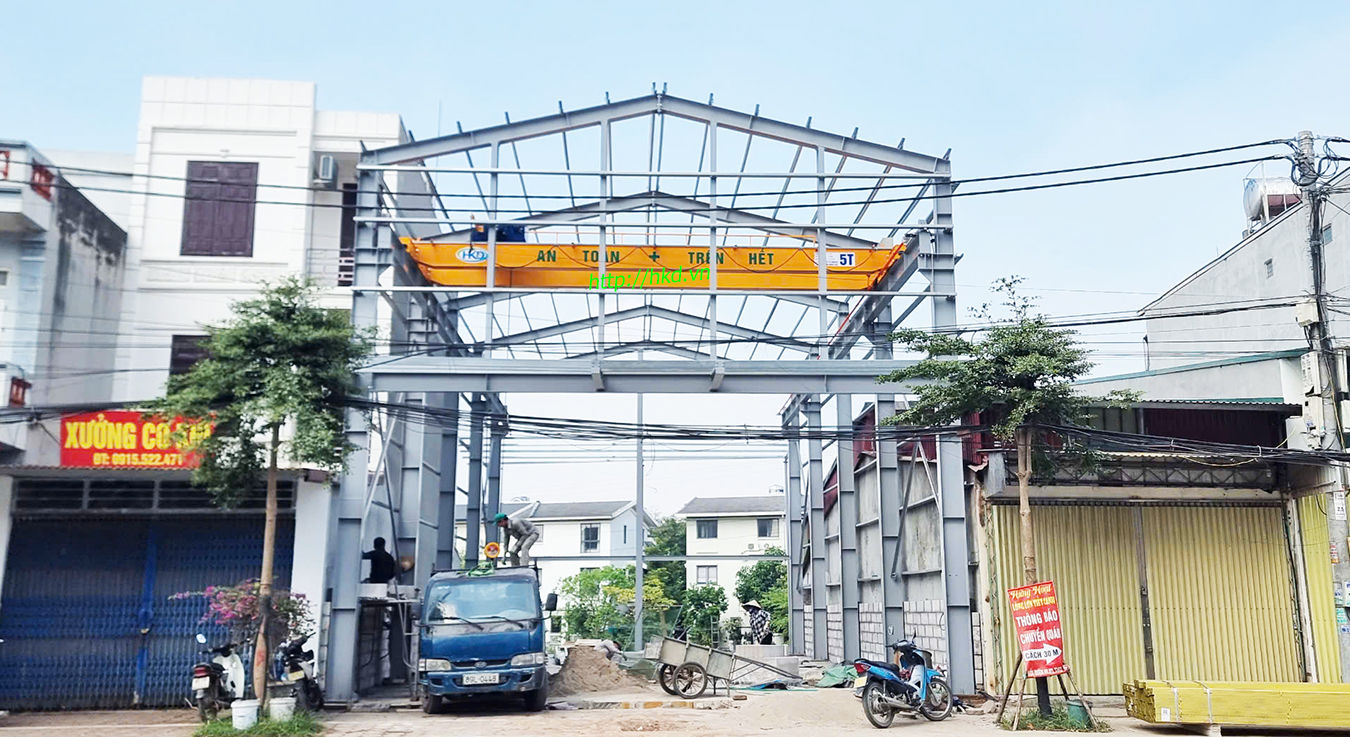 Cầu trục nhà xưởng 5 tấn trọn bộ HKD Crane
