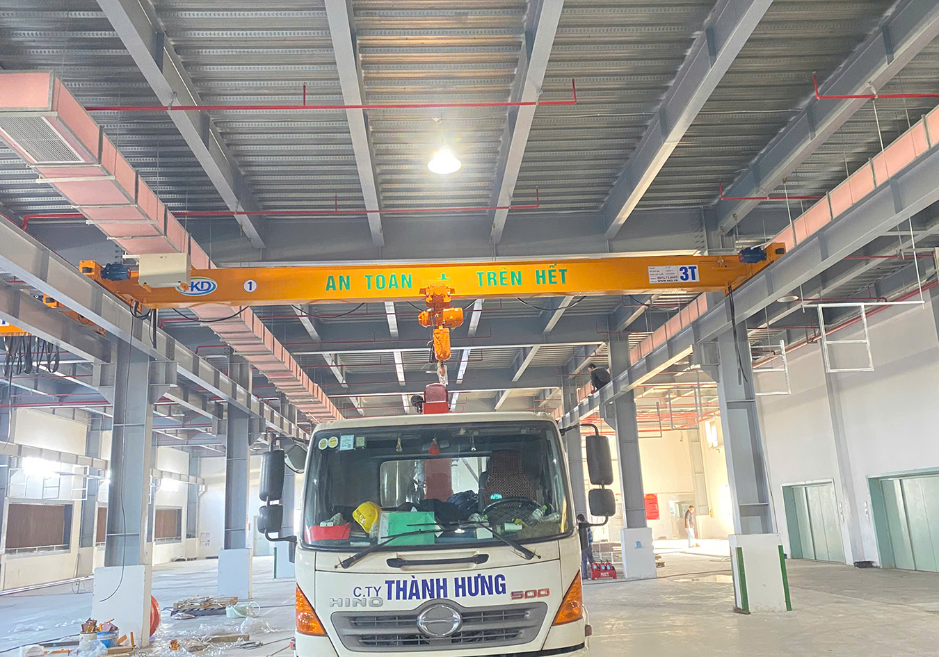 Cầu trục dầm đơn 3 tấn x 8.8m tại KCN Đồ Sơn, HP