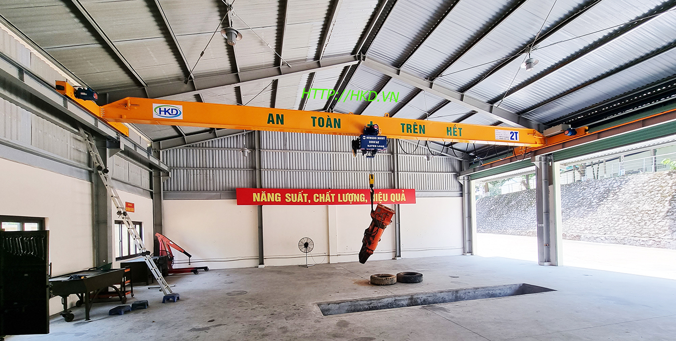 Cầu trục dầm đơn 2 tấn HKD Giá Tốt