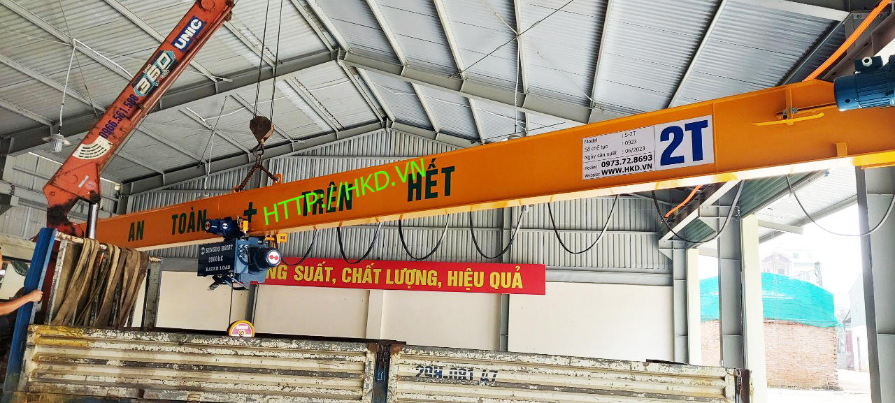 Cầu truc dầm đơn 2 tấn x 14m
