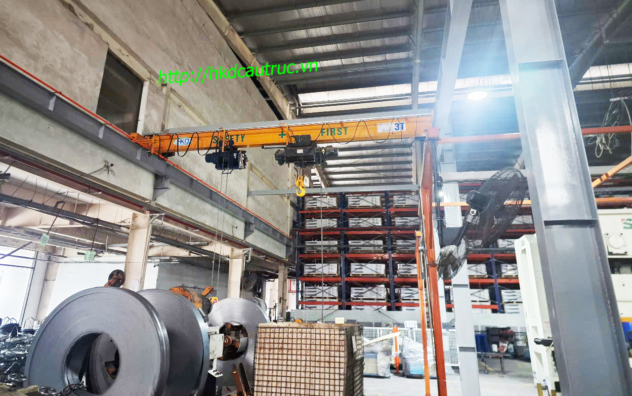 Cầu trục dầm đơn 2 Pa lăng tích hợp biến tần