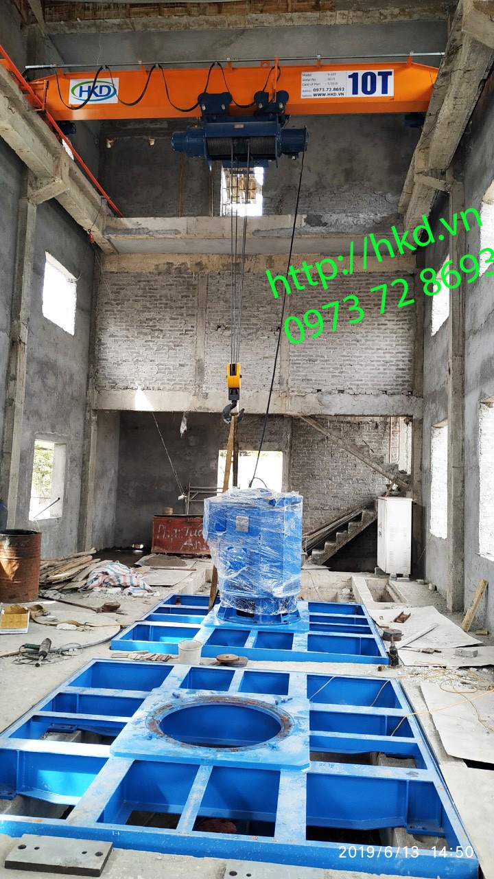 cầu trục dầm đon 10 tấn, H = 8m; L = 25m