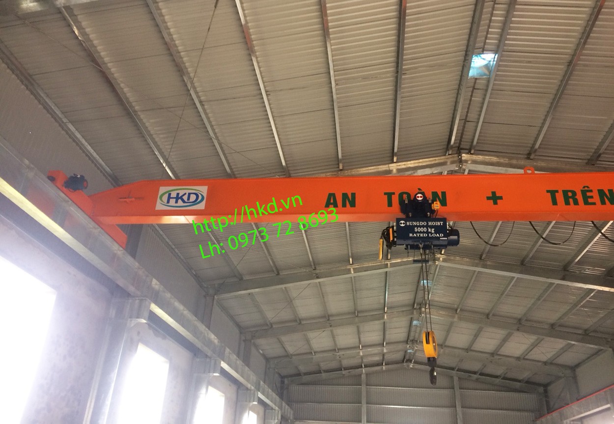 cầu trục 5 tấn sử dụng Palang cáp điện sungdo - Hàn Quốc