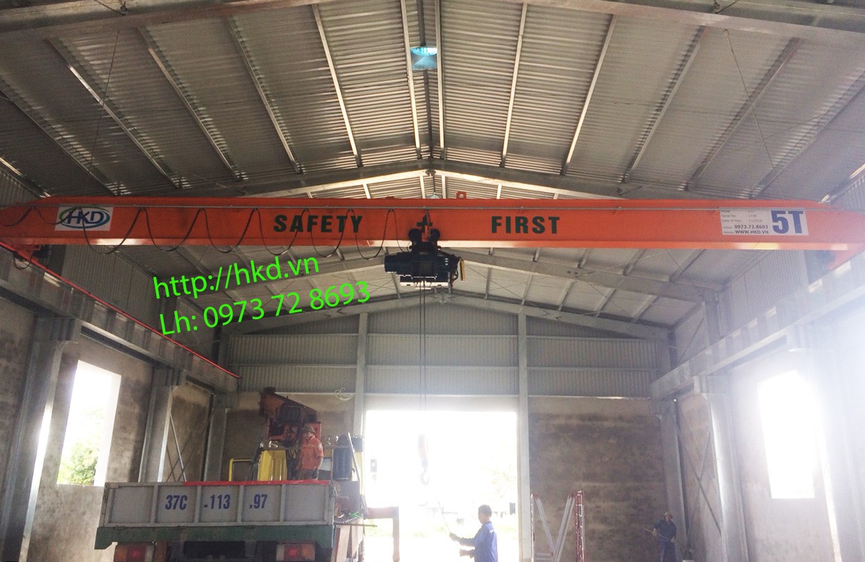 cầu trục dầm đơn 5 tấn cao nâng 6m