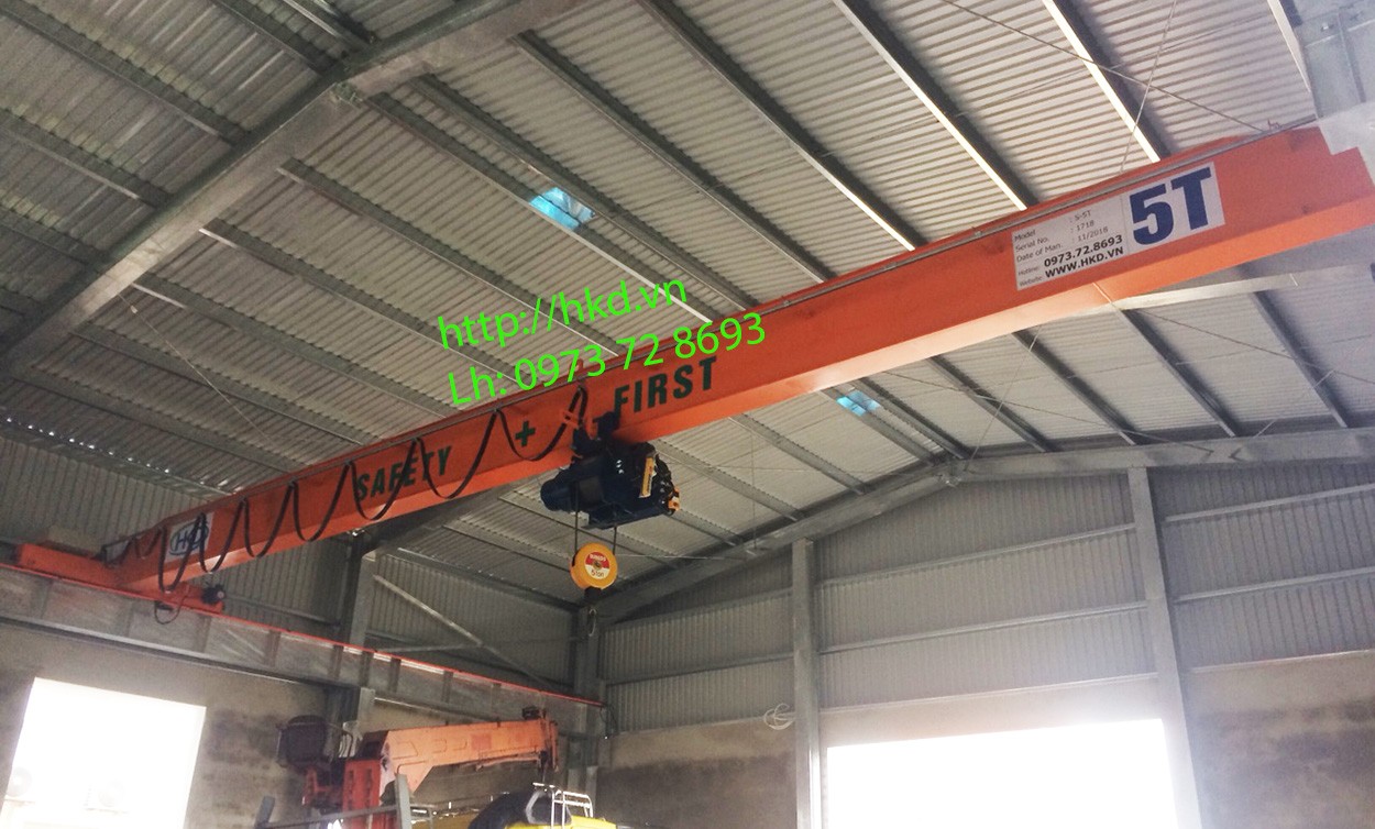 cầu trục 5 tấn dầm đơn lắp đặt tại cố đô huế
