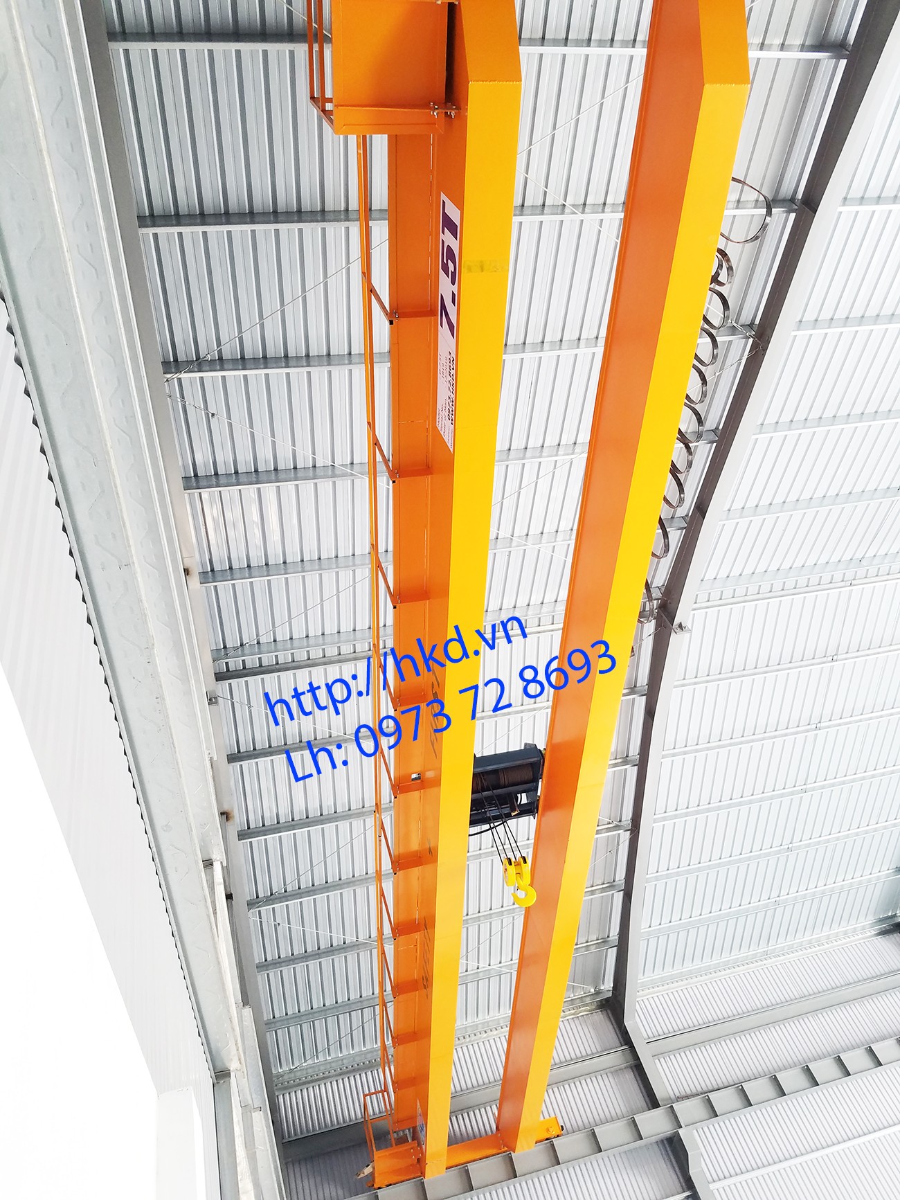 Cầu trục dầm đôi 7.5 tấn khẩu độ 16m