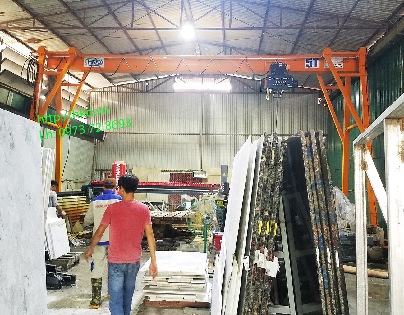 cổng trục dầm đơn 5 tấn chân chữ A