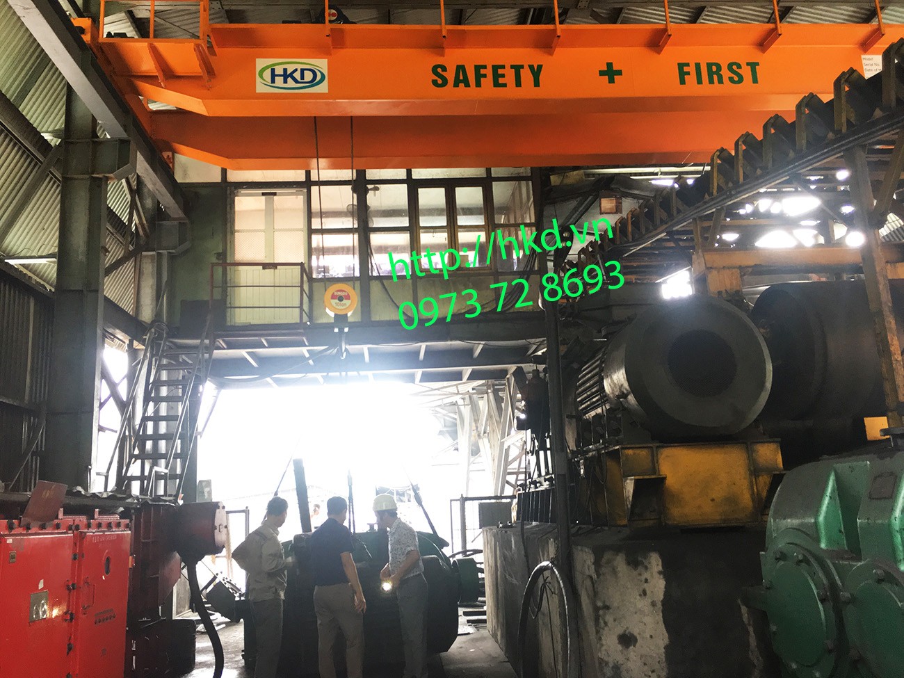 Cầu trục dầm đôi 10 tấn trên cao nhà xưởng