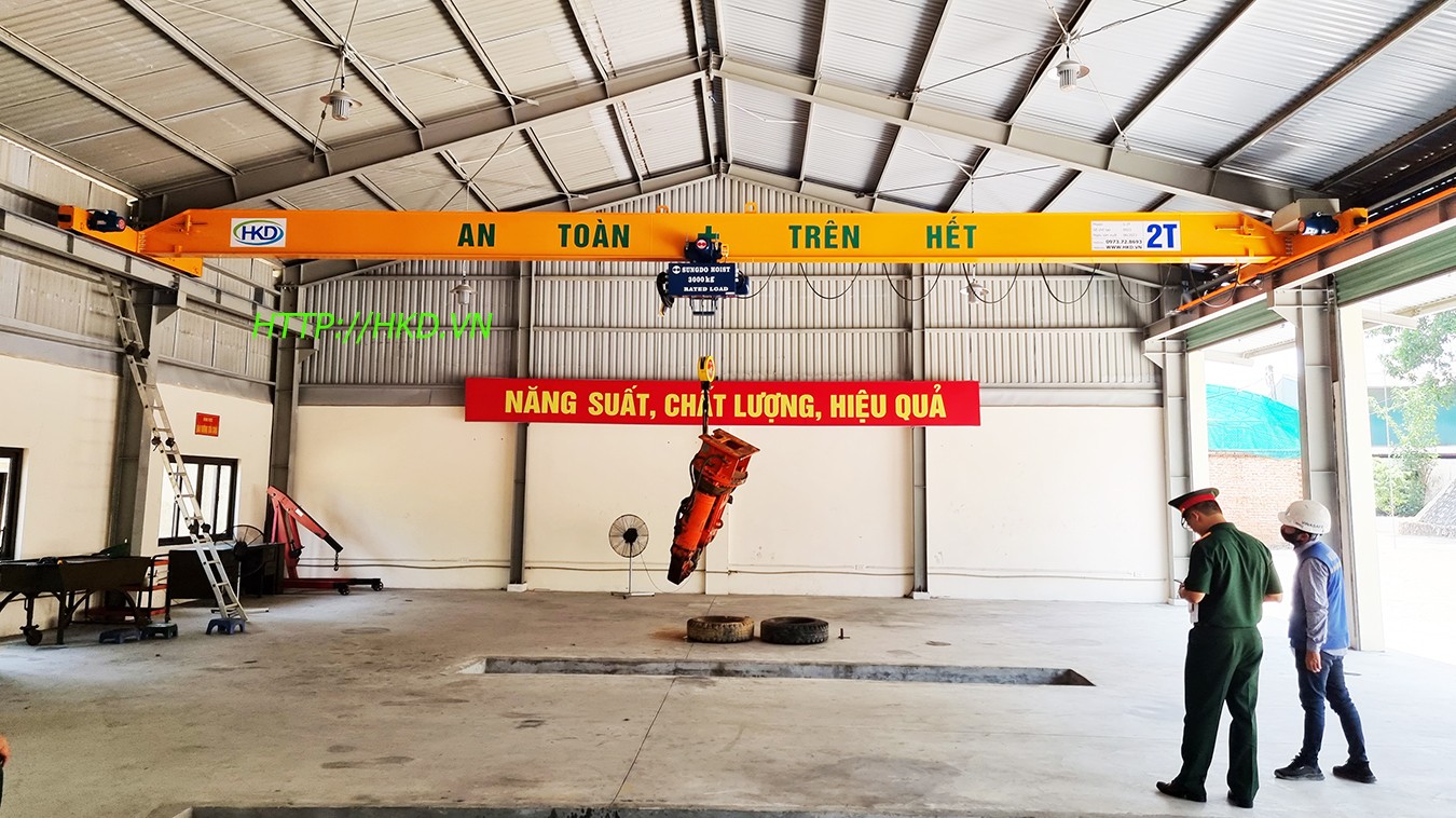 Cầu trục dầm đơn 2 tấn x 15m khẩu độ