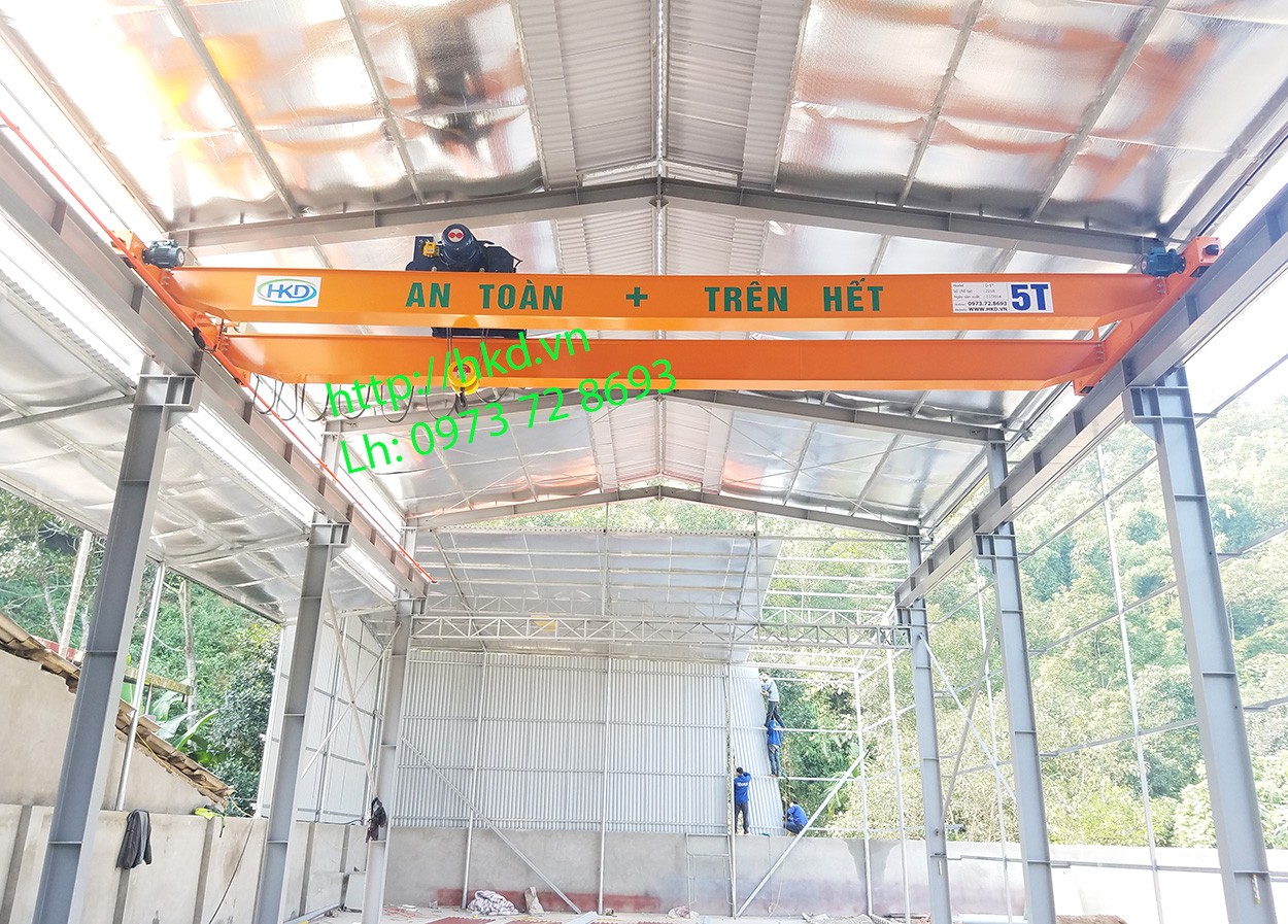 cầu trục dầm đôi 5 tấn, cau truc dam doi 5 tan