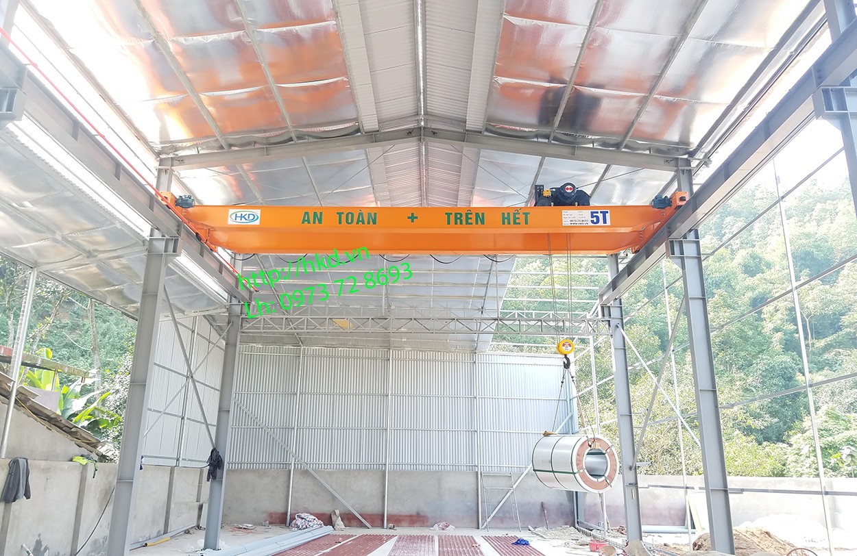 Cầu trục dầm đôi 5 tấn cao nâng 6m, yên bái