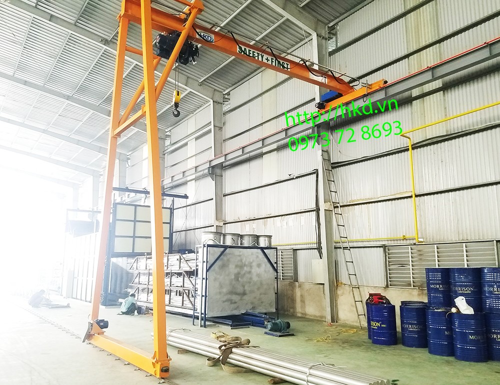 bán cổng trục dầm đơn 2 tấn x 7m