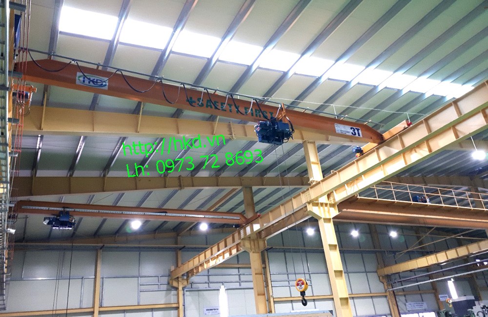 cầu trục dầm đơn, chữ I tổ hợp