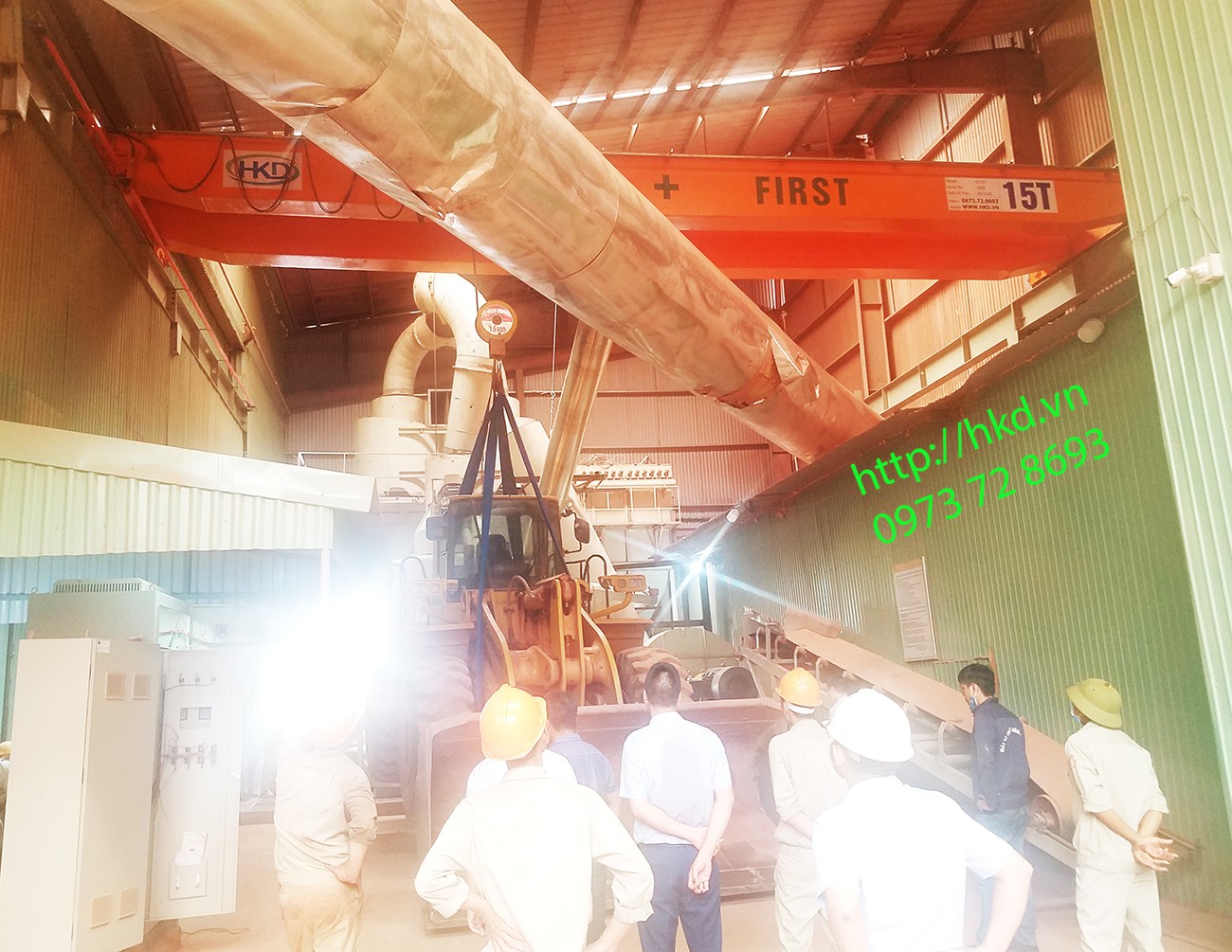 cầu trục dầm đôi 15 tấn khẩu độ 13m