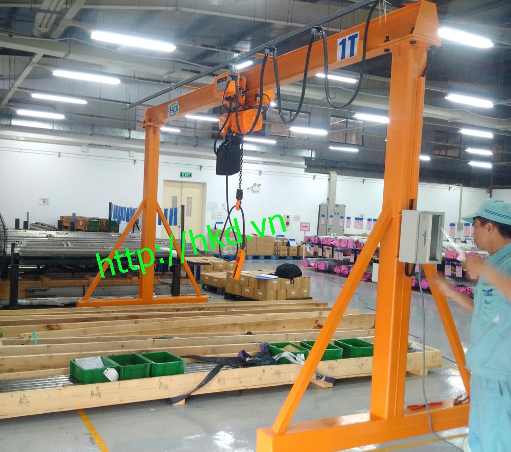 cổng trục đẩy tay 1 tấn x 4m
